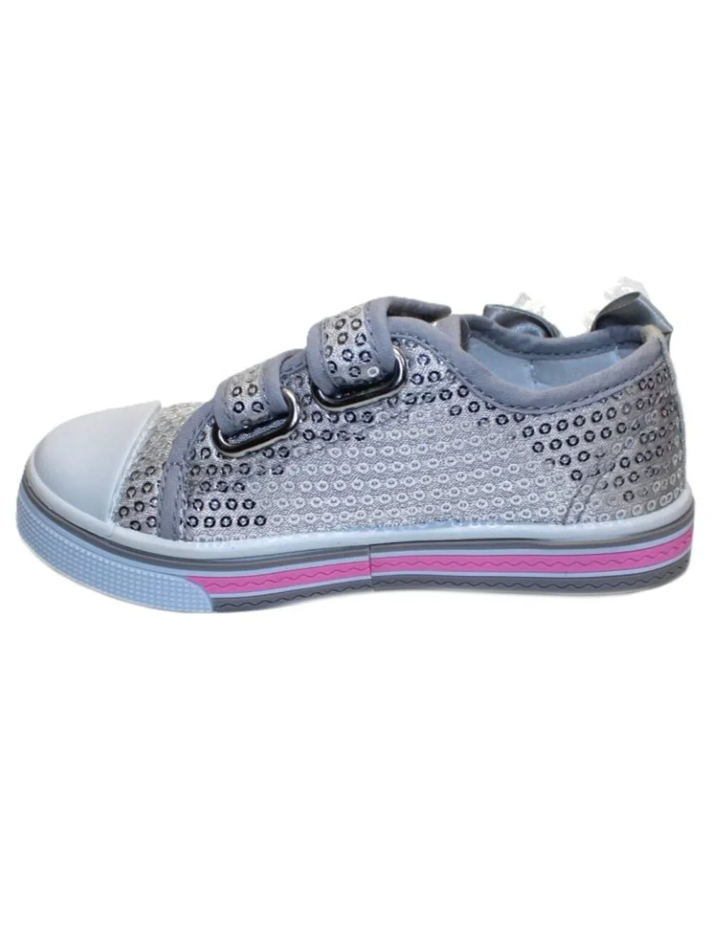 Canvas Sneakers Shoes for Toddler Girls Strap Soft Comfortable Easy Walk Size 8